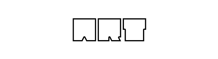 Cubesity outline  Free Fonts Download