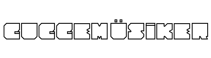 Cubesity outline  Free Fonts Download