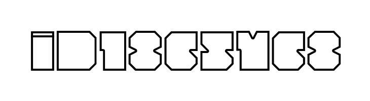 Cubesity outline  Free Fonts Download