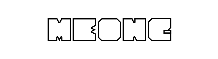 Cubesity outline  Free Fonts Download