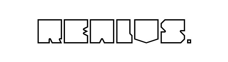 Cubesity outline  Free Fonts Download