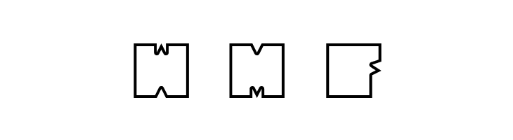 Cubesity outline  Free Fonts Download