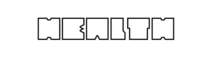 Cubesity outline  Free Fonts Download