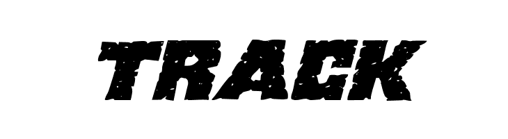 TRACK King Commando Expanded Italic Font