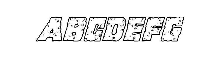 King Commando Riddled III Italic  Free Fonts Download
