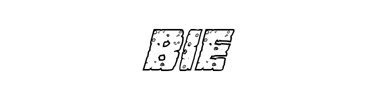 King Commando Riddled III Italic  Free Fonts Download