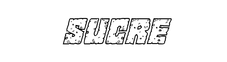 King Commando Riddled III Italic  Free Fonts Download