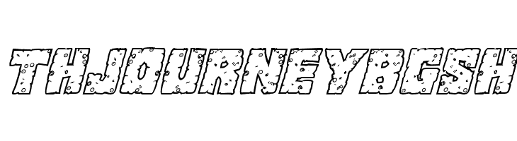 King Commando Riddled III Italic  Free Fonts Download