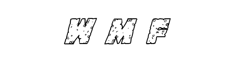 King Commando Riddled III Italic  Free Fonts Download