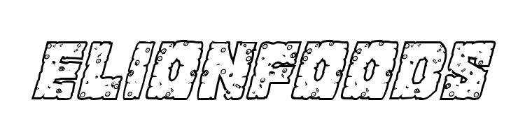 King Commando Riddled III Italic  Free Fonts Download