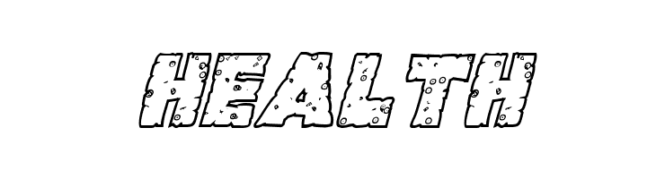 King Commando Riddled III Italic  Free Fonts Download