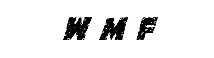 King Commando Riddled II Italic  Free Fonts Download