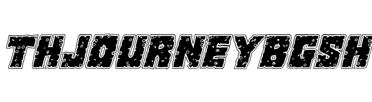 King Commando Riddled Italic  Free Fonts Download