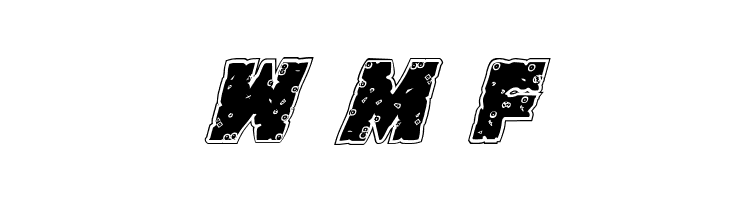 King Commando Riddled Italic  Free Fonts Download