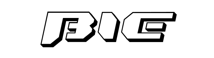 Bionic Kid Slanted 3d  Free Fonts Download