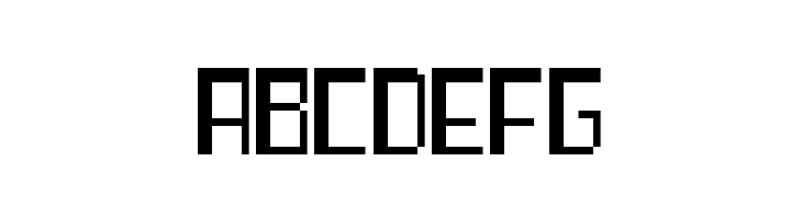 ABCDEFG Kind of Bitmap Regular Font