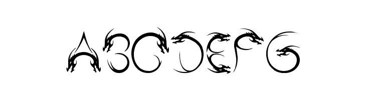Tribal Dragon  Free Fonts Download