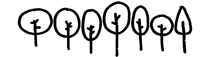 Pea Susie Trees  Free Fonts Download