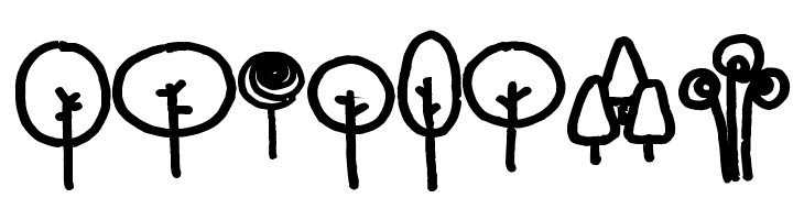 Pea Susie Trees  Free Fonts Download