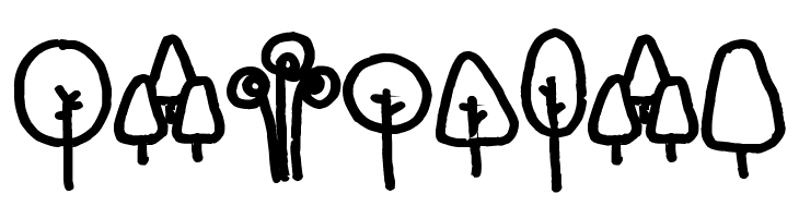 Pea Susie Trees  Free Fonts Download