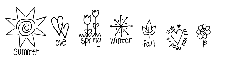 Pea Dalovely Damanda Doodles  Free Fonts Download