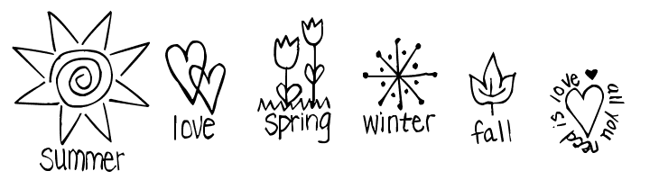 Pea Dalovely Damanda Doodles  Free Fonts Download