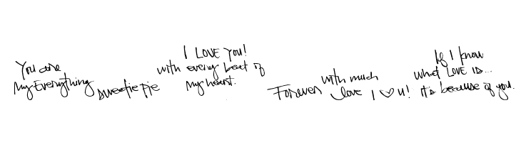 Pea Kadee's LOVE Sentiments  Free Fonts Download