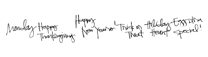 Pea Kadee's Calendar  Free Fonts Download