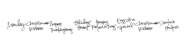 Pea Kadee's Calendar  Free Fonts Download