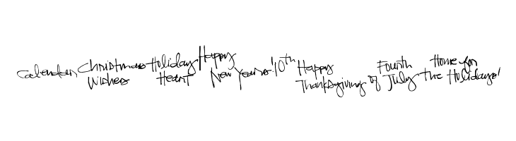 Pea Kadee's Calendar  Free Fonts Download