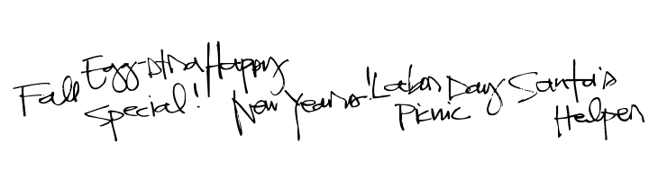 Pea Kadee's Calendar  Free Fonts Download