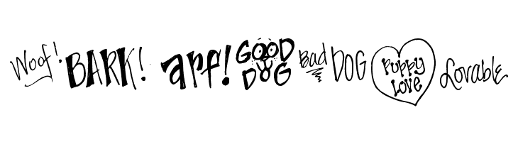 Pea KT Puppy Love Doodles  Free Fonts Download