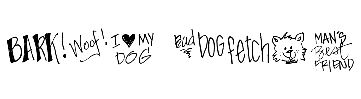 Pea KT Puppy Love Doodles  Free Fonts Download