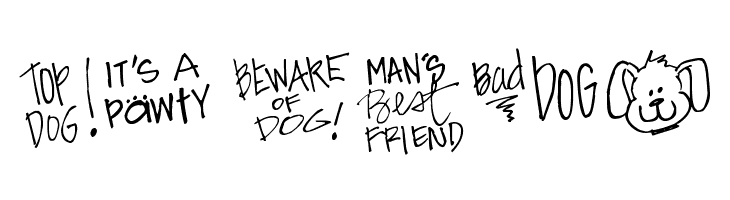 Pea KT Puppy Love Doodles  Free Fonts Download