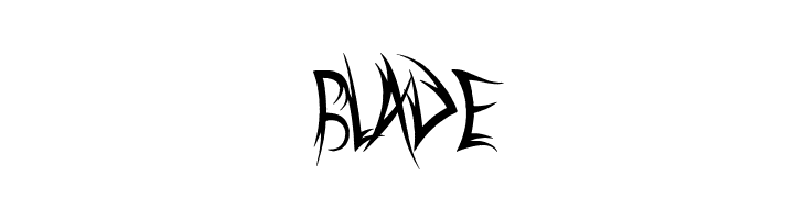 BLADE Sword Thrasher Font