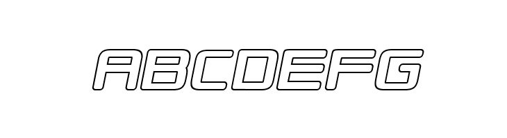 Republikaps - Outline Italic  Free Fonts Download