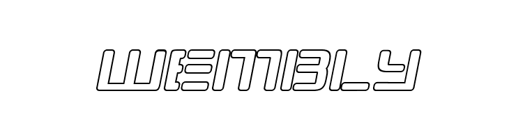 Republikaps - Outline Italic  Free Fonts Download