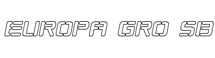 Republikaps - Outline Italic  Free Fonts Download