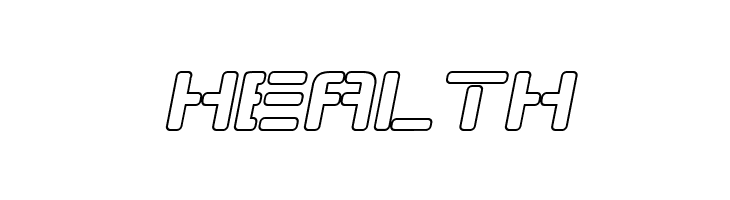Republikaps - Outline Italic  Free Fonts Download