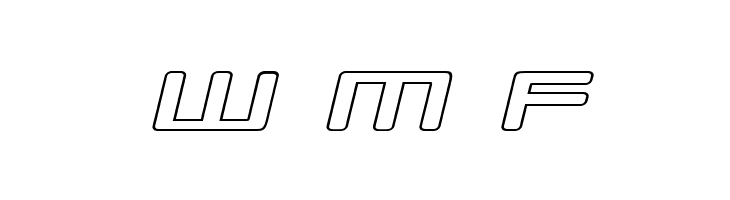 Republikaps Exp - Outline Italic  Free Fonts Download