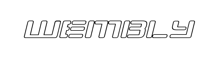 Republikaps Exp - Outline Italic  Free Fonts Download