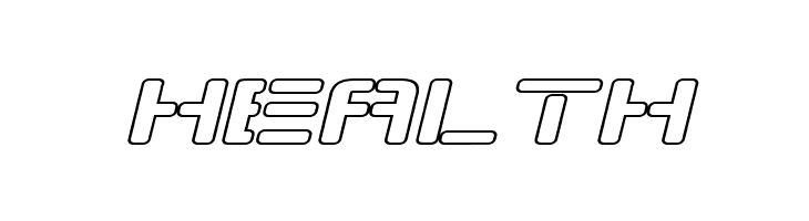 Republikaps Exp - Outline Italic  Free Fonts Download