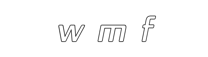 Republika IV - Outline Italic  Free Fonts Download