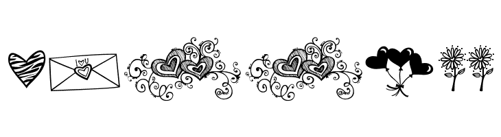 KG Heart Doodles  Free Fonts Download