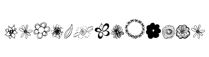 MTF Flower Doodles  Free Fonts Download