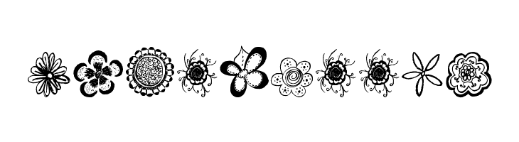 MTF Flower Doodles  Free Fonts Download