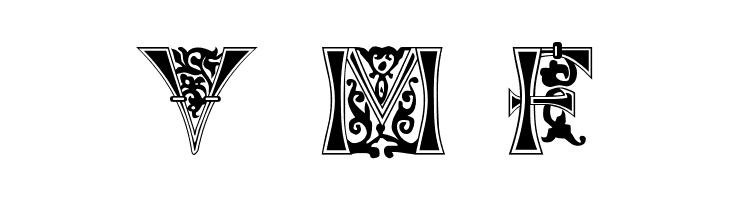 Floral-Majuscules--11th-c-  Free Fonts Download