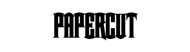 PAPERCUT Crown Title Font