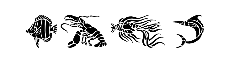 HFF Aqua Stencil  Free Fonts Download