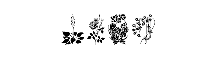 HFF Floral Stencil  Free Fonts Download
